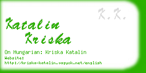 katalin kriska business card